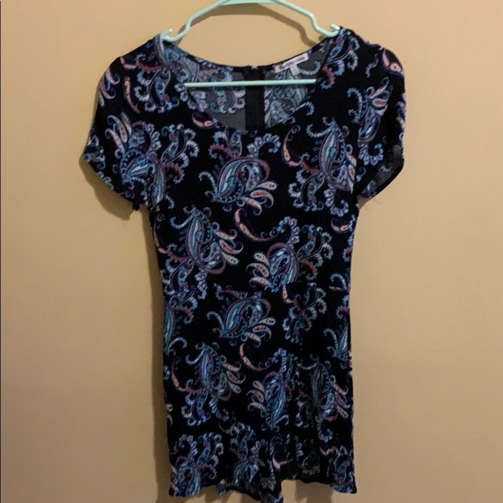 Small Black Paisley Romper